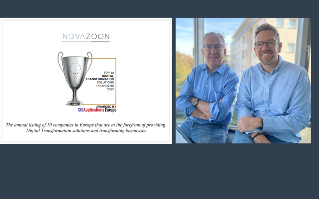 NOVAZOON – TOP 10 Digital Transformation Solution Provider Europas ausgezeichnet!