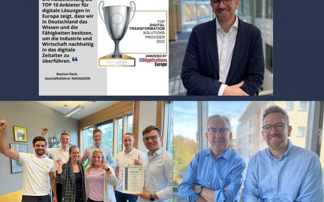 NOVAZOON – TüV certified Innovation & Venture Building with one of the TOP 10 Digital Transformation Providers in Europe