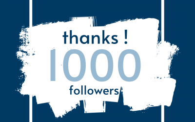 1,000 followers – We say THANK YOU!